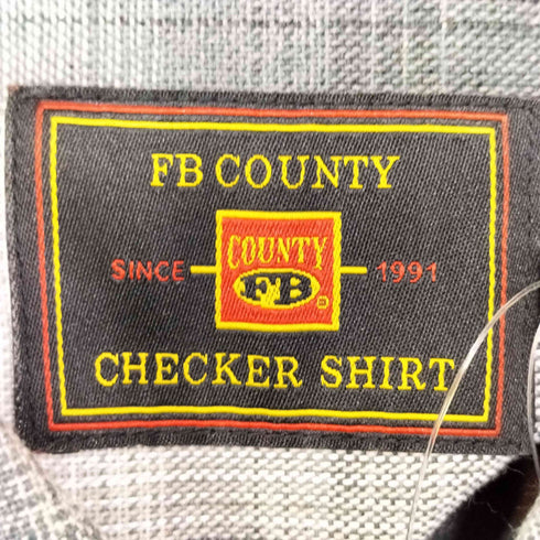 エフビーカウンティ FB COUNTY L/S CHECKER FLANNEL SHIRT オンブレチェック シャツ メンズ import:M