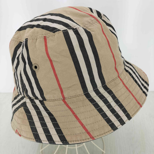 バーバリー BURBERRY リバーシブル アイコンストライプ バケットハット メンズ