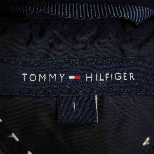 トミーヒルフィガー TOMMY HILFIGER エンブレム刺繍 フーデッド ダウンコート レディース import:L