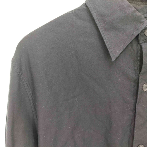 ヨウジヤマモトプールオム Yohji Yamamoto POUR HOMME BLACK PATCH TWILL SIDE HEM GUSSET BLOUSE メンズ 2