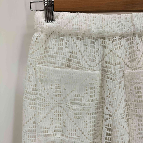 メゾンスペシャル MAISON SPECIAL バスケットレースワイドパンツ レディース JPN:36