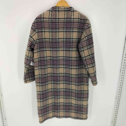 トナル TONAL シャギーチェックノーカラーコート レディース JPN:38