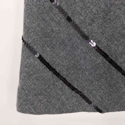 トリココムデギャルソン tricot COMME des GARCONS ウールスパンコールデザインスカート レディース M