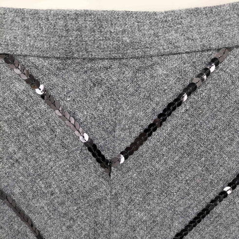 トリココムデギャルソン tricot COMME des GARCONS ウールスパンコールデザインスカート レディース M