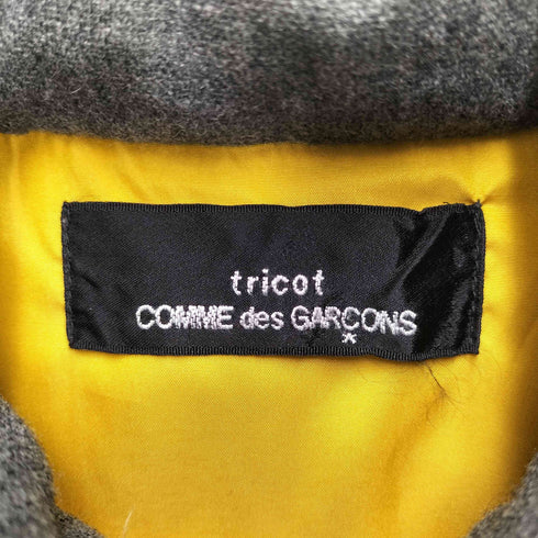 トリココムデギャルソン tricot COMME des GARCONS AD1999 90s ウール切替ダウンベスト レディース