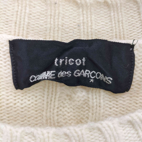 トリココムデギャルソン tricot COMME des GARCONS AD1998 90sデザイン切替ケーブルニット レディース