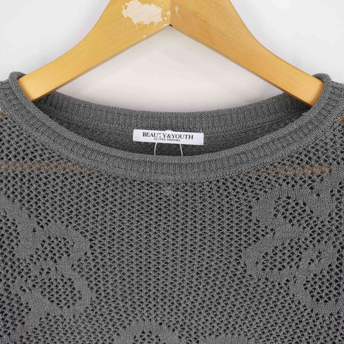 ビューティーアンドユースユナイテッドアローズ BEAUTY & YOUTH UNITED ARROWS コットンナイロン フラワー メッシュニット レディース