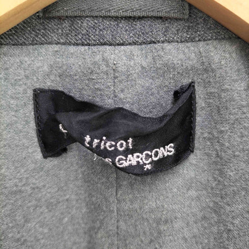 トリココムデギャルソン tricot COMME des GARCONS AD2000 丸襟 切り替え ウールジャケット レディース M