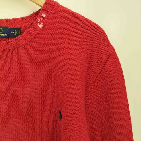 ポロラルフローレン POLO RALPH LAUREN ポニー刺繍クルーネックコットンニット メンズ JPN:L