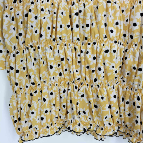 エイチビューティーアンドユースユナイテッドアローズ H BEAUTY & YOUTH UNITED ARROWS FLOWER PRINT SHIRRING DRESS フラワープリント シャーリング ドレス レディース
