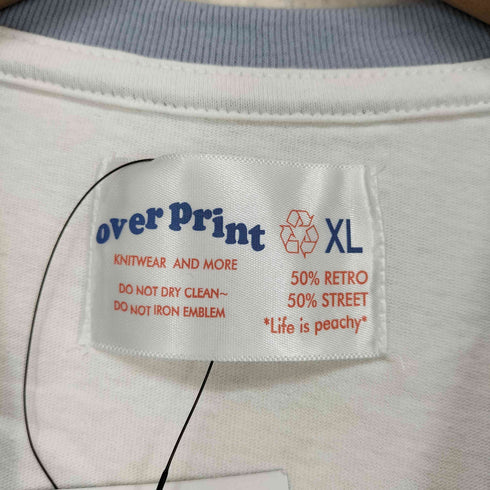 オーバープリント OVER PRINT リンガーTシャツ メンズ XL