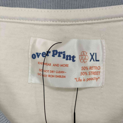 オーバープリント OVER PRINT リンガーTシャツ メンズ XL