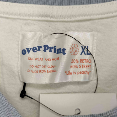 オーバープリント OVER PRINT リンガーTシャツ メンズ XL