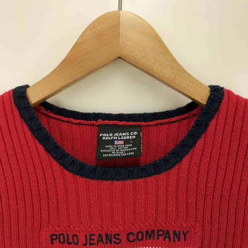 ポロジーンズカンパニーラルフローレン POLO JEANS COMPANY RALPH LAUREN 星条旗ショートスリーブコットンニット レディース JPN:L