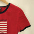 ポロジーンズカンパニーラルフローレン POLO JEANS COMPANY RALPH LAUREN 星条旗ショートスリーブコットンニット レディース JPN:L