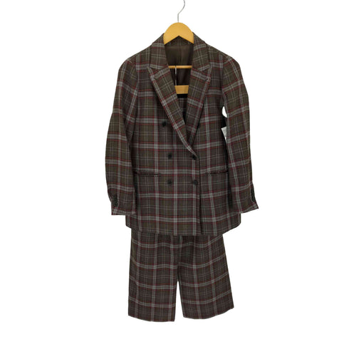 マッキントッシュフィロソフィー MACKINTOSH PHILOSOPHY タータンチェックダブルブレストジャケット&タータンチェックプリーツパンツ セットアップ レディース import:S