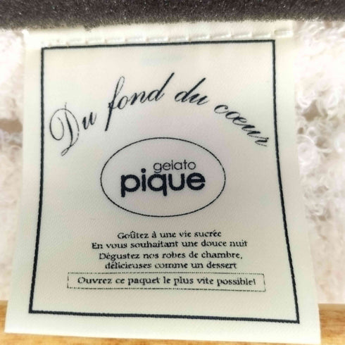 ジェラートピケ gelato pique 波打ちボーダーカーディガン ふわもこ レディース FREE