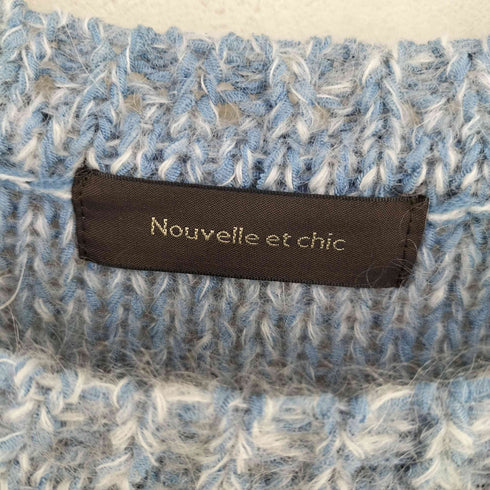 Nouvelle et chic バイカラー モヘア混ウールニット レディース JPN:L