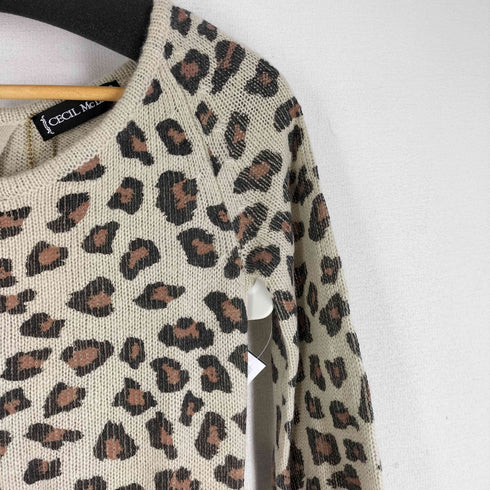 セシルマクビー CECIL McBEE Y2K フェアリーグランジ マクブリング レオパード柄 アクリルニット レディース JPN:M