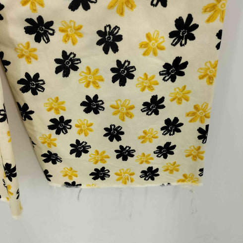 ザラ ZARA Floral Graphic Print Marine Straight Jeans レディース EUR:34