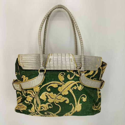 ジャストカヴァリ Just Cavalli イタリア製 ステッチデザイン 模様柄ハンドバッグ レディース