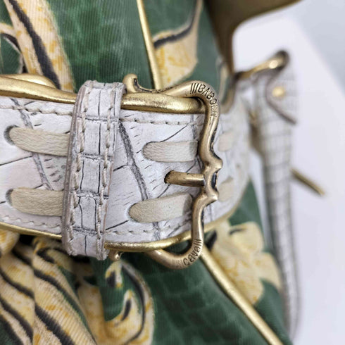 ジャストカヴァリ Just Cavalli イタリア製 ステッチデザイン 模様柄ハンドバッグ レディース