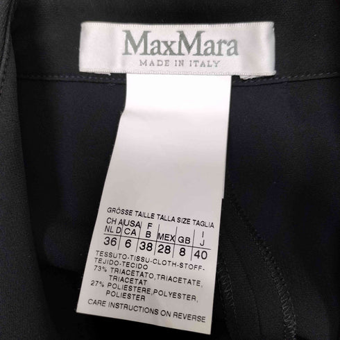 マックスマーラ MAX MARA イタリア製 白タグ ウエスト デザイン ベルト トリアセテート ポリ カシュクールワンピース レディース EUR:40