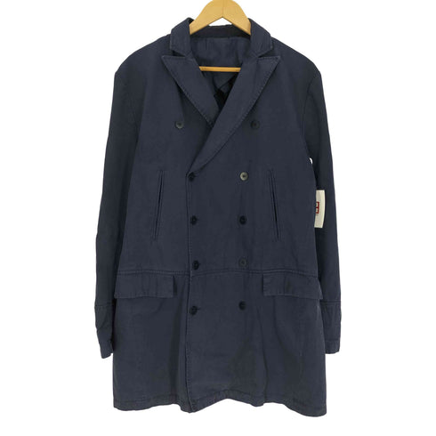 NEW YORK INDUSTRIE コットン ダブルブレスト セミ コート ジャケット メンズ EUR:48