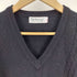バーバリーズ BURBERRYS 80-90S 白タグ WOOL & CASHMERE カシミヤ 30% ウール ケーブル デザイン Vネック ニット レディース import:L