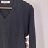 バーバリーズ BURBERRYS 80-90S 白タグ WOOL & CASHMERE カシミヤ 30% ウール ケーブル デザイン Vネック ニット レディース import:L