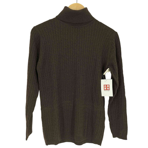 ポールスチュアート Paul Stuart Imported Yarn ウール ハイネック ケーブル ニット レディース import:M