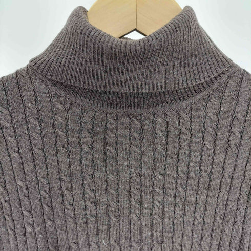 ポールスチュアート Paul Stuart Imported Yarn ウール ハイネック ケーブル ニット レディース import:M