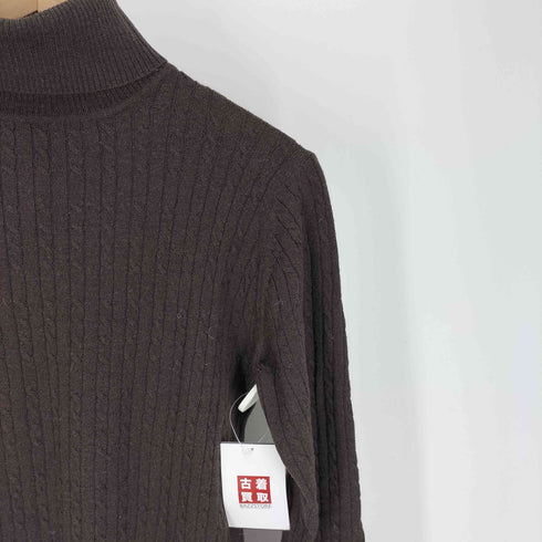 ポールスチュアート Paul Stuart Imported Yarn ウール ハイネック ケーブル ニット レディース import:M