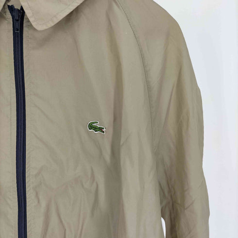 アイゾッドラコステ IZOD LACOSTE 70-80S 青糸巻きタグ ロゴワッペン ラグランスリーブ サイドアジャスター ナイロンジャケット メンズ import:L