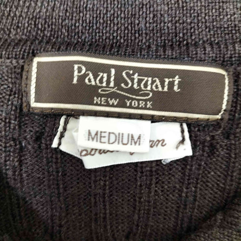 ポールスチュアート Paul Stuart Imported Yarn ウール ケーブル ニット ポロ レディース import:M
