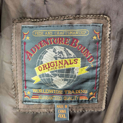 adventure bound シンサレート 中綿 レザージャケット メンズ 4XL