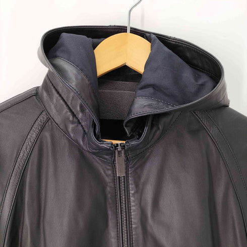 ジョゼフオム JOSEPH HOMME ラムレザーフーデットジャケット メンズ 48