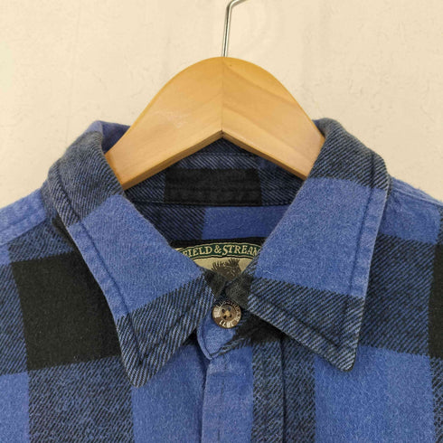 フイールドアンドストリーム FIELD&STREAM 両ポケ コットンブロックチェックシャツ メンズ import:L
