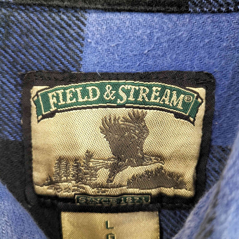 フイールドアンドストリーム FIELD&STREAM 両ポケ コットンブロックチェックシャツ メンズ import:L