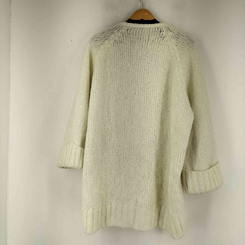 ザラ ZARA ウール混 ボタンレスカーディガン レディース S