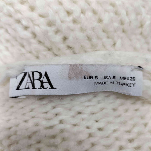 ザラ ZARA ウール混 ボタンレスカーディガン レディース S