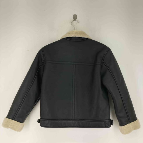 ザラ ZARA COMBO DOUBLE FACED BIKER JACKET フェイクレザージャケット レディース 11-12 152cm
