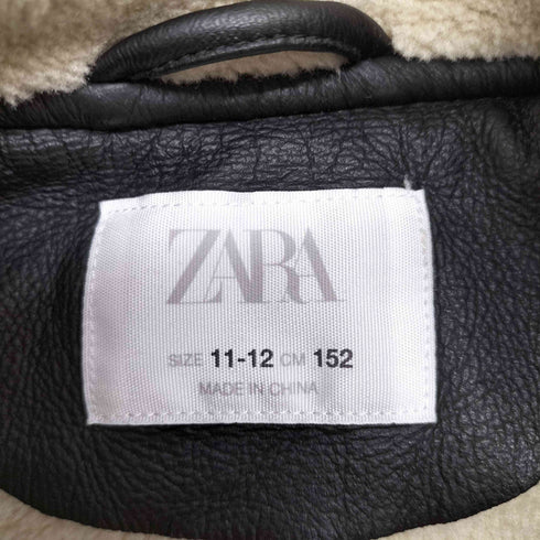 ザラ ZARA COMBO DOUBLE FACED BIKER JACKET フェイクレザージャケット レディース 11-12 152cm