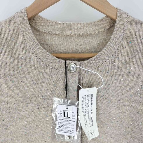 ソークローズ so close 24AW スパンコールヤーン ニット ジャケット カーディガン レディース LL