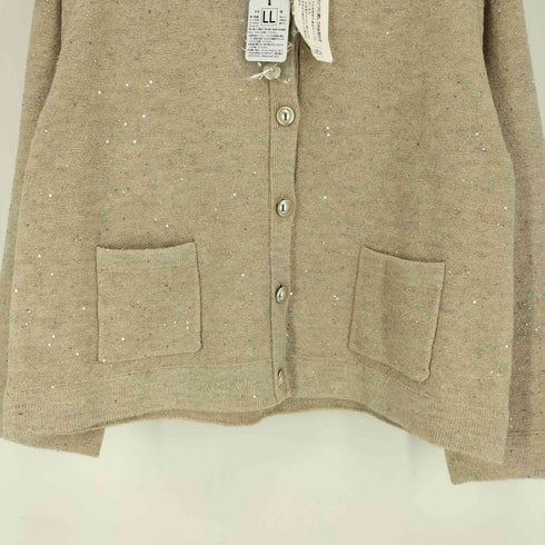 ソークローズ so close 24AW スパンコールヤーン ニット ジャケット カーディガン レディース LL