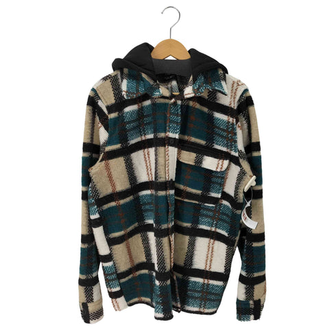 ザラ ZARA フード付き チェックシャツジャケット メンズ JPN:L