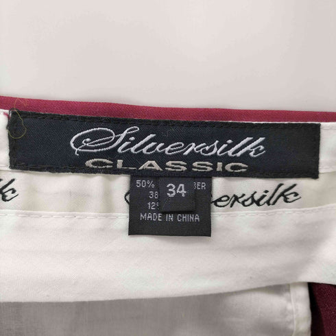 silver silk 1タック テーパードスラックスパンツ メンズ 34
