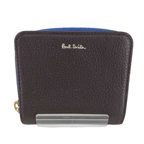 ポールスミス Paul Smith ラウンドジップウォレット シボ革財布 メンズ