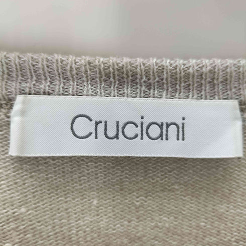 クルチアーニ Cruciani リネンシルクブレンド 前Vニット メンズ 56