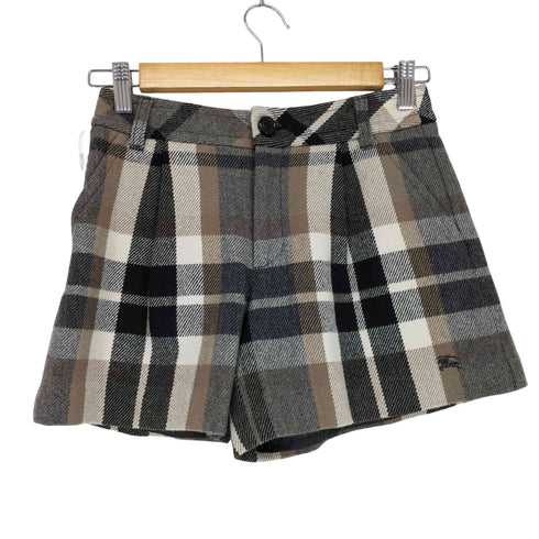 バーバリーブルーレーベル BURBERRY BLUE LABEL チェック柄ウールハーフパンツ レディース 36